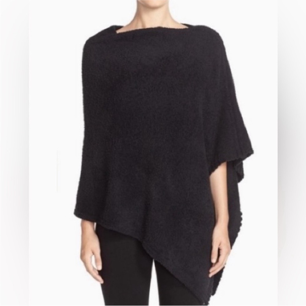 Barefoot Dreams Black Asymmetrical Shrug Sweater